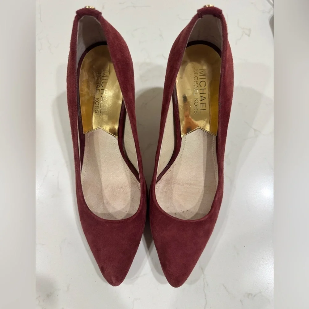 Michael Kors Women's Red Suede Heels - Picture 1 of 8